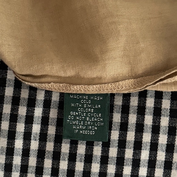 Lauren Ralph Lauren 100% Linen Tunic Blouse Size 1X Eyelet Details Coastal Beach - Picture 7 of 15